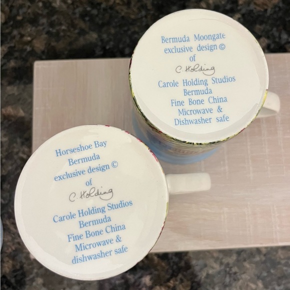Carole Holding Studios Bermuda Mugs in Fine Bone China set of 4 - Picture 8 of 16
